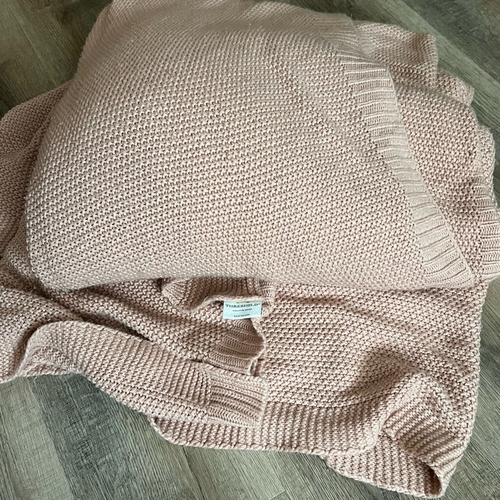 Threshold Blush Knit King Blanket